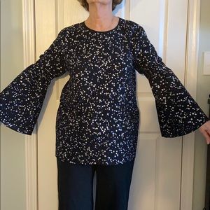 MICHAEL KORS bell sleeve glitter blouse XL